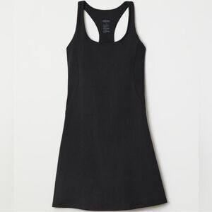 Girlfriend Collective Black Paloma Racerback Mini Dress Built-In Shorts Size L